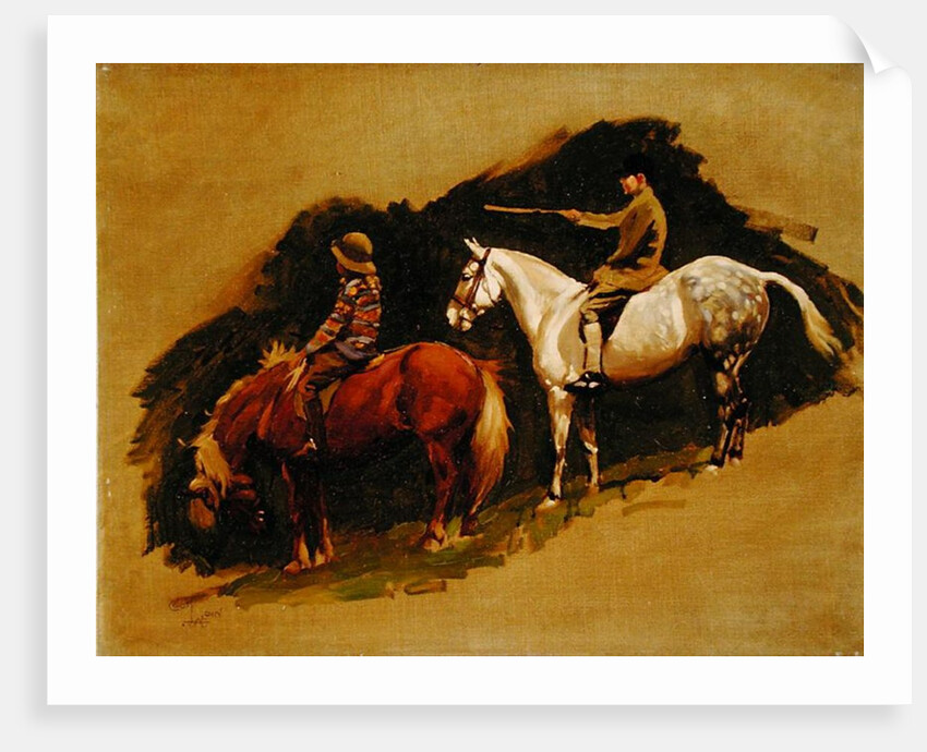 Study for Cloutsham Farm, Exmoor 1925 by Cecil Charles Windsor Aldin