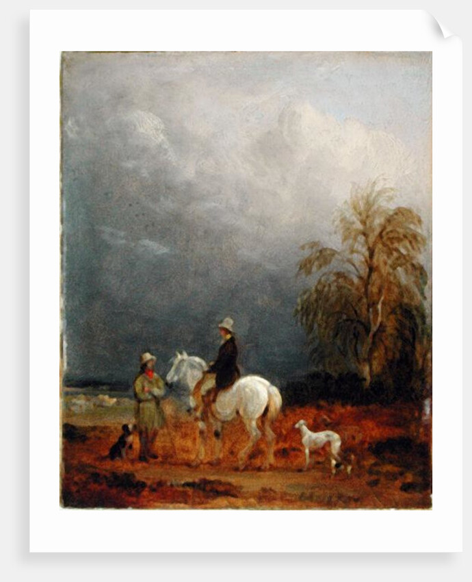 A Traveller and a Shepherd in a Landscape by Edmund Bristow