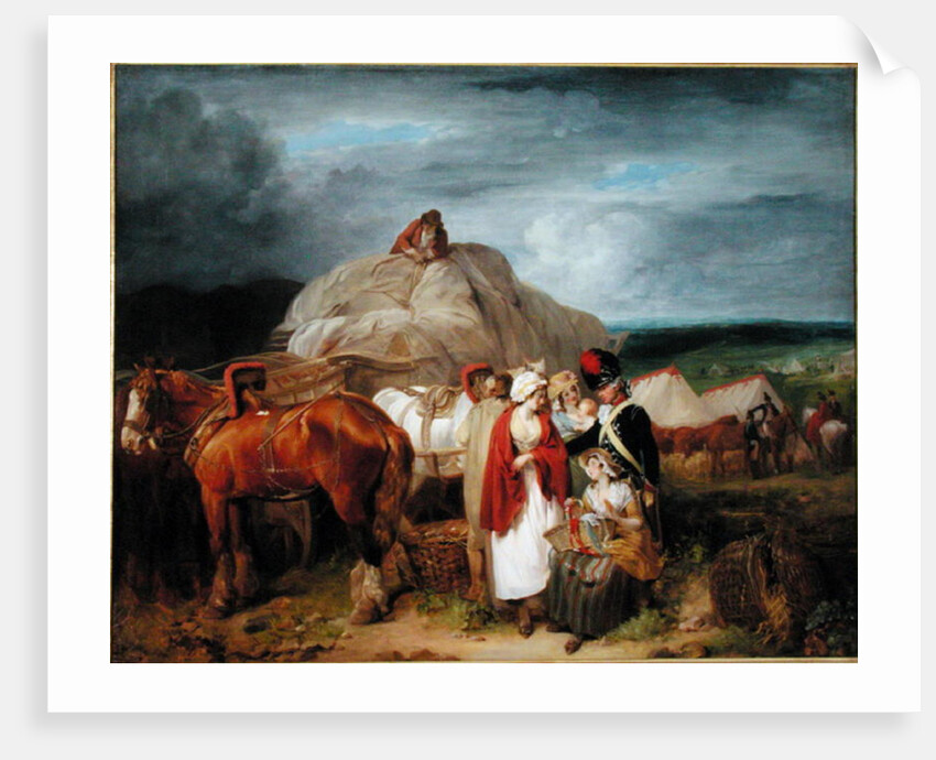 Soldier with Country Women Selling Ribbons near a Military Camp, 1788 by Francis Wheatley