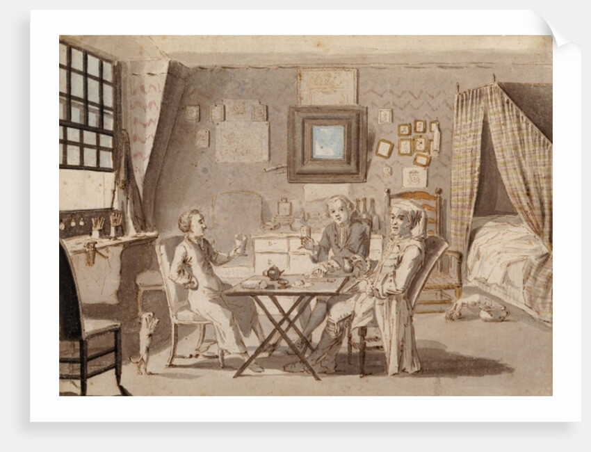 Self Portrait with Two Young Men by Louis Philippe Boitard