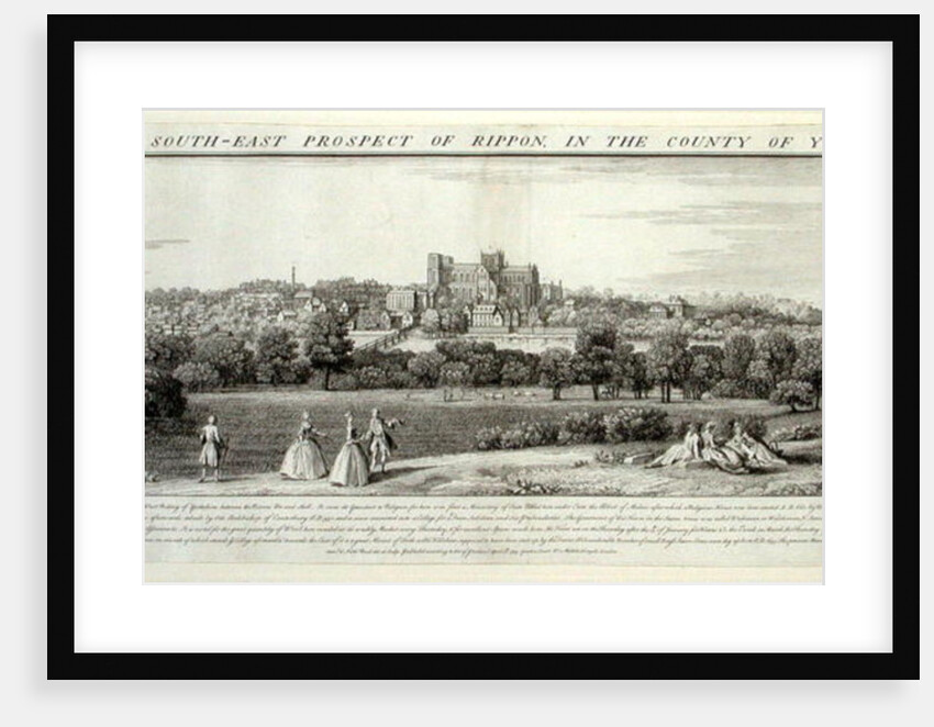 The South-East Prospect of Rippon, 1731-48 by Nathaniel and Samuel Buck