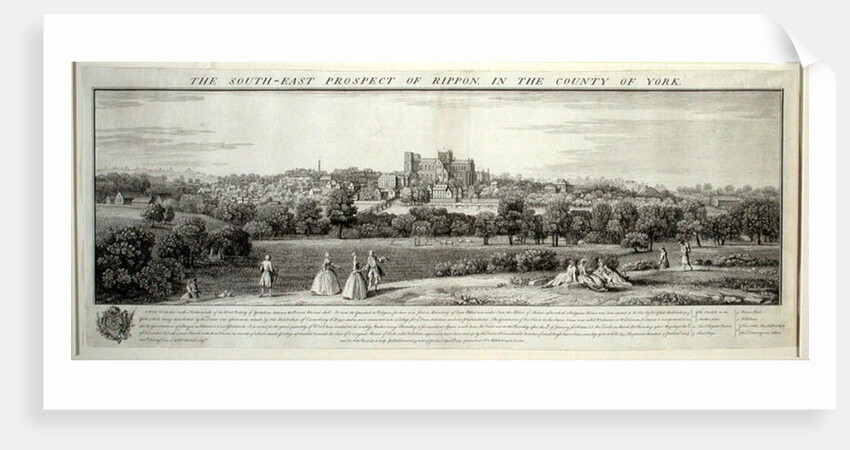 The South-East Prospect of Rippon, 1731-48 by Nathaniel and Samuel Buck