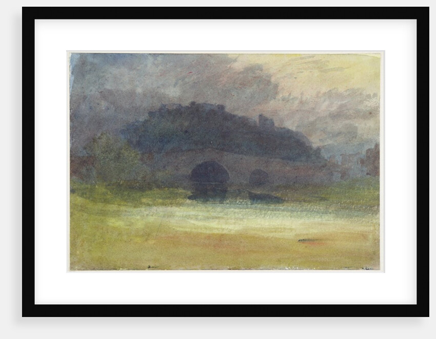 Evening Landscape with Castle and Bridge in Yorkshire, c.1798-99 by Joseph Mallord William Turner