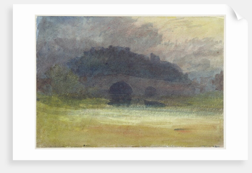 Evening Landscape with Castle and Bridge in Yorkshire, c.1798-99 by Joseph Mallord William Turner