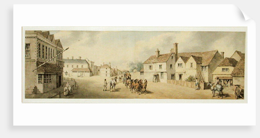 A Coach and Four Passing through Chippenham, Wiltshire by Samuel Howitt