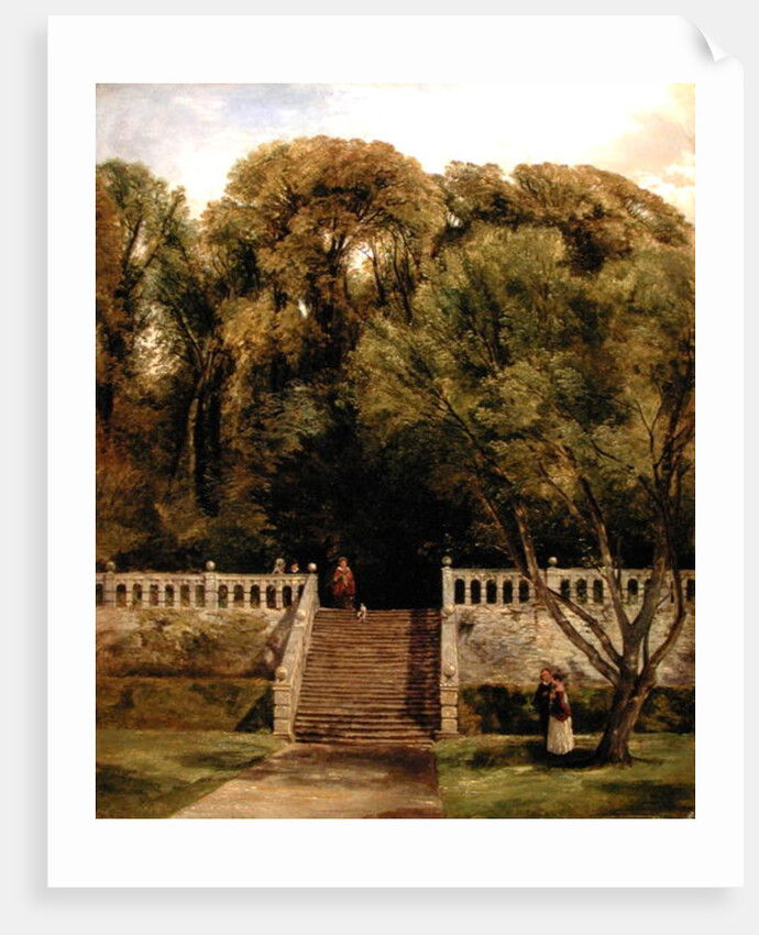 On the Terrace at Haddon Hall, Derbyshire, 1840 by Thomas Creswick