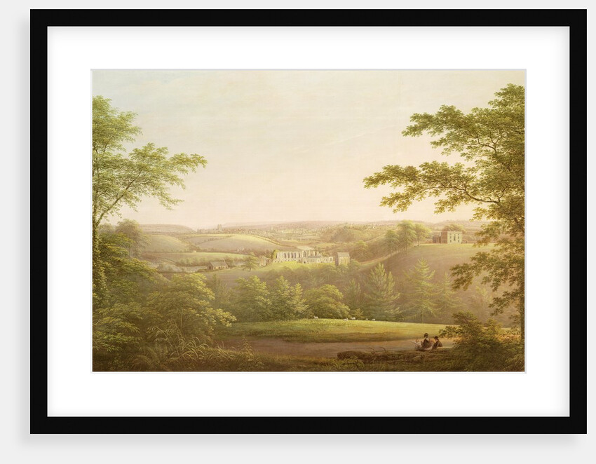 Easby Hall and Easby Abbey with Richmond, Yorkshire, in the Background, c.1790-1810 by George I Cuitt