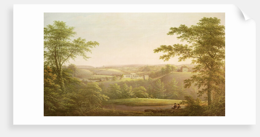 Easby Hall and Easby Abbey with Richmond, Yorkshire, in the Background, c.1790-1810 by George I Cuitt