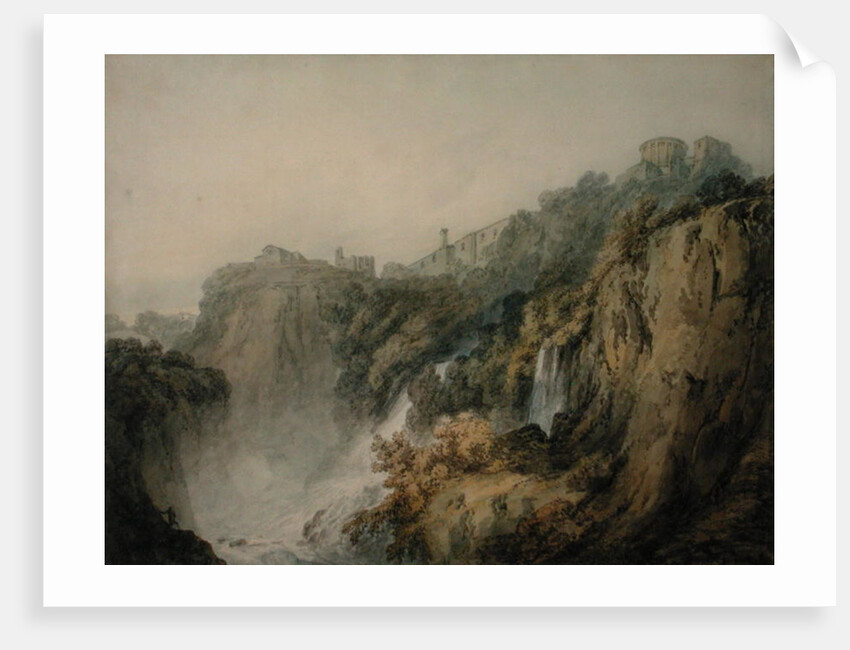 Tivoli with the Temple of the Sibyl and the Cascades, c.1796-97 by Joseph Mallord William Turner