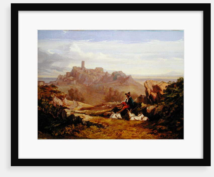 Landscape with Goatherd, c.1842 by Edward Lear
