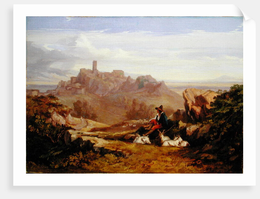 Landscape with Goatherd, c.1842 by Edward Lear