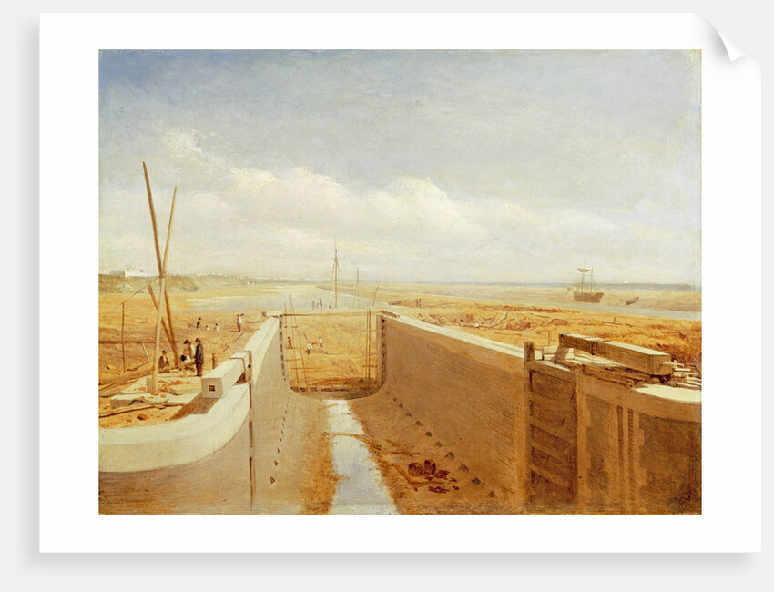 Canal under Construction, possibly the Bude Canal, c.1840 by Benjamin Williams (attr.to) Leader