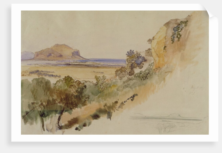 View near Palermo, 1847 by Edward Lear