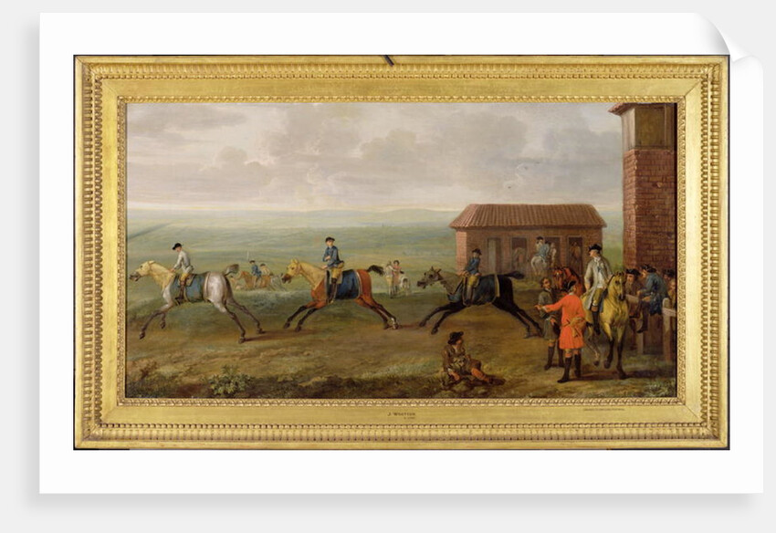Lord Portmore Watching Racehorses on Exercise on Newmarket Heath, c.1735 by John Wootton