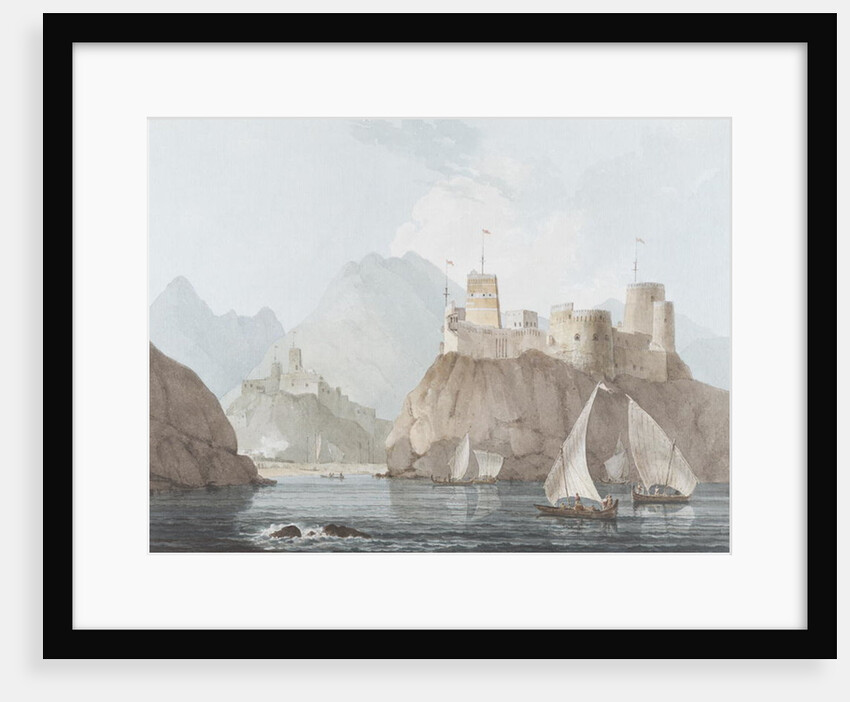 East View of the Forts Jellali and Merani, Muskah, Arabia, June 1793 by Thomas & William Daniell