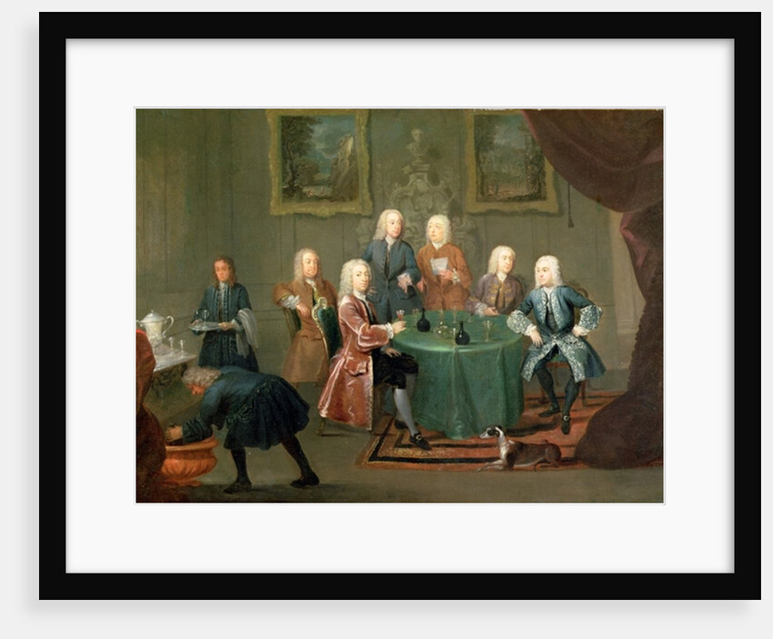 The Brothers Clarke with Other Gentlemen Taking Wine, c.1730-35 by Gawen Hamilton