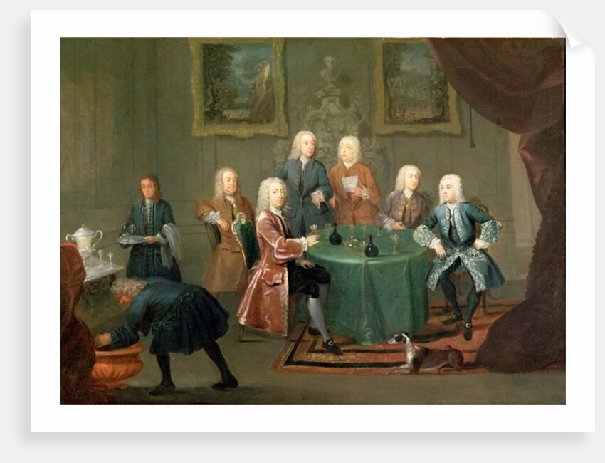 The Brothers Clarke with Other Gentlemen Taking Wine, c.1730-35 by Gawen Hamilton