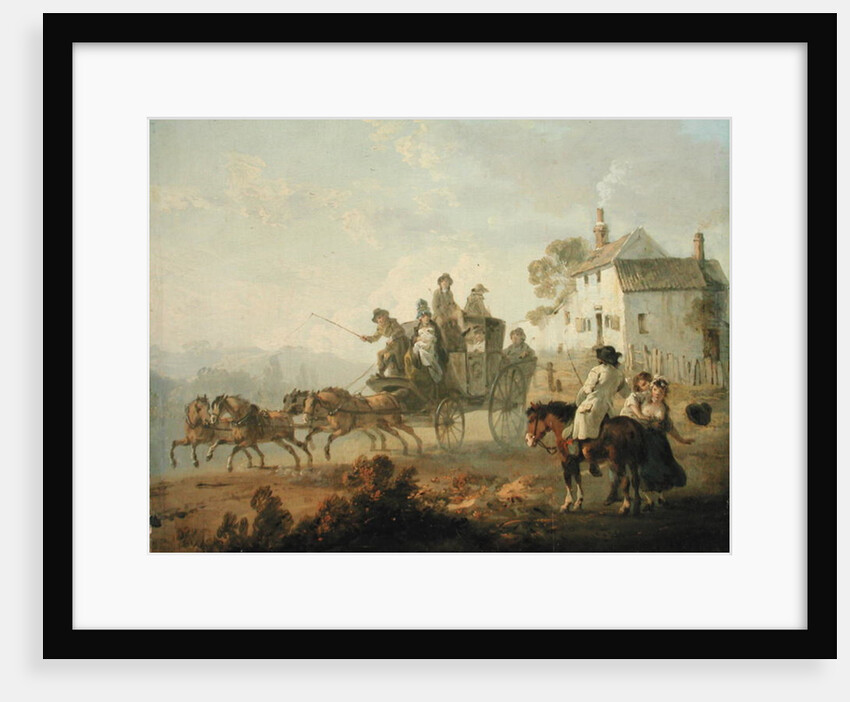 A Stage Coach on a Country Road, 1792 by Julius Caesar Ibbetson