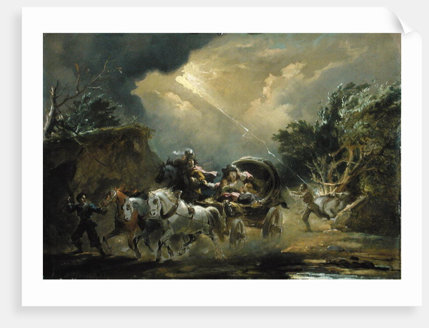 Coach in a Thunderstorm, 1790s by Philip James de Loutherbourg