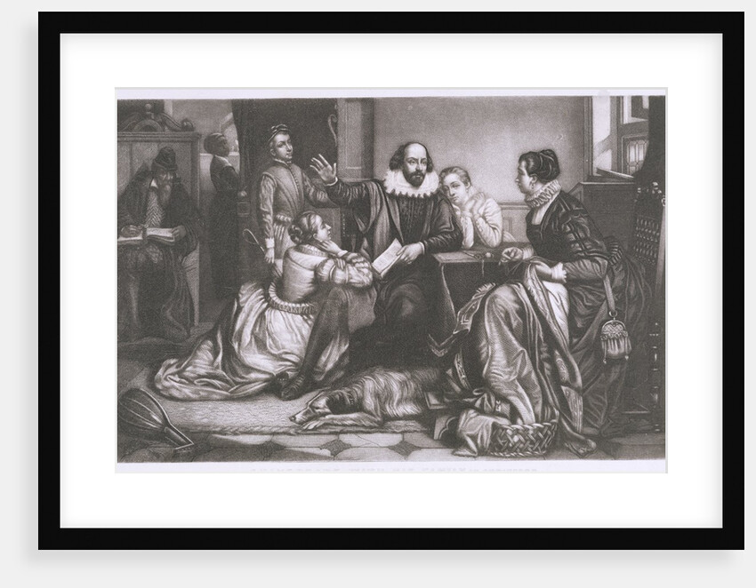 Shakespeare with his Family, at Stratford, Reciting the Tragedy Hamlet by Edouard Jean Conrad Hamman
