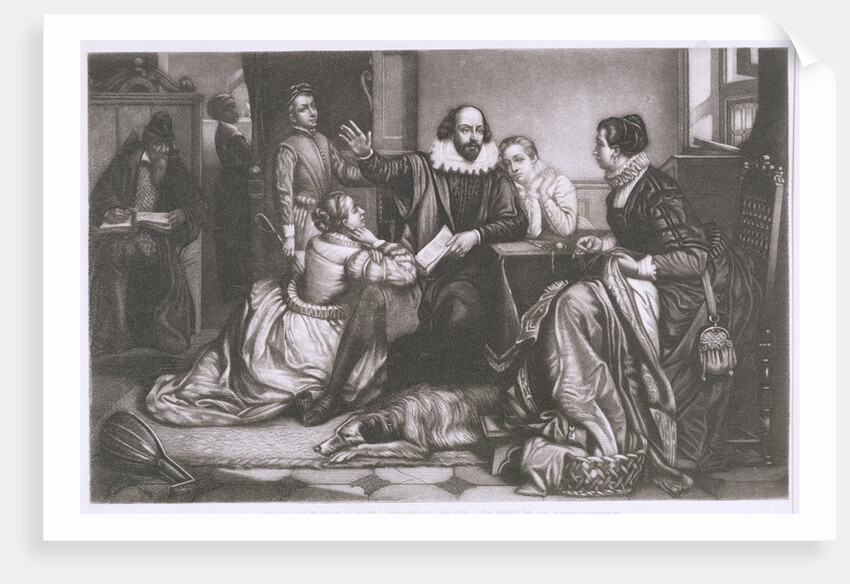 Shakespeare with his Family, at Stratford, Reciting the Tragedy Hamlet by Edouard Jean Conrad Hamman