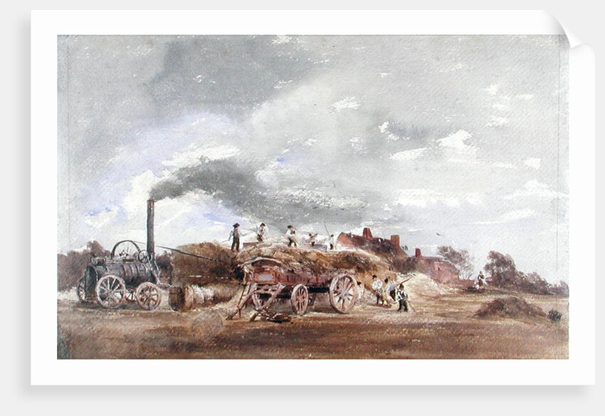 Threshing Corn by Peter de Wint