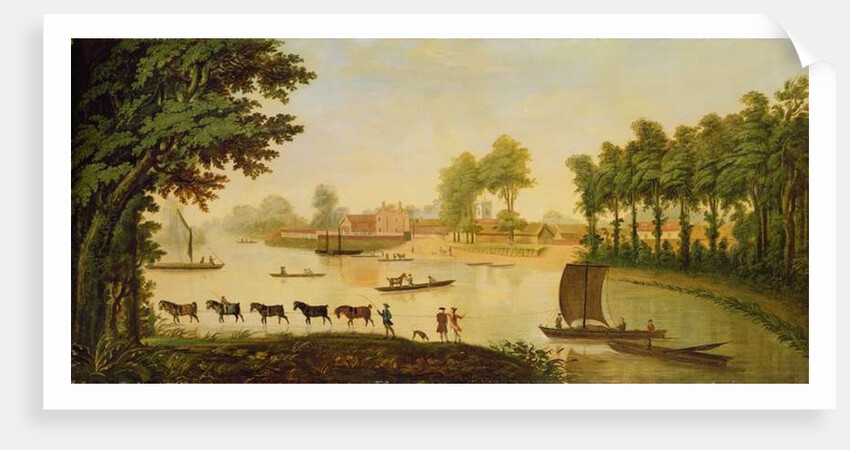 View of the Shepperton on the River Thames, after 1752 by English School