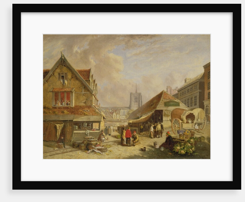 The Old Fishmarket, Norwich, 1825 by David Hodgson