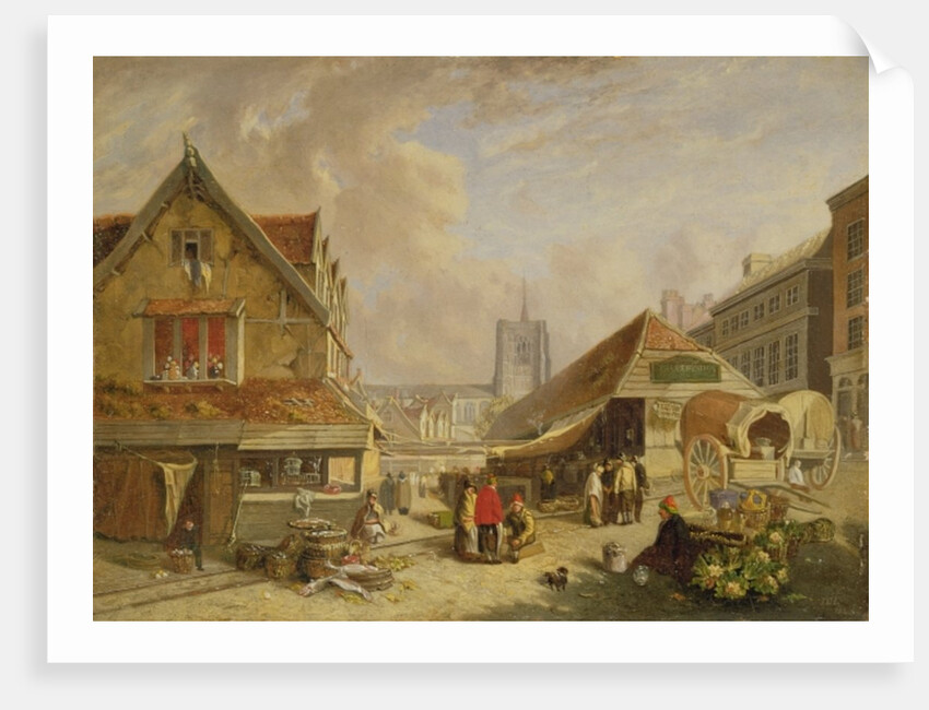The Old Fishmarket, Norwich, 1825 by David Hodgson