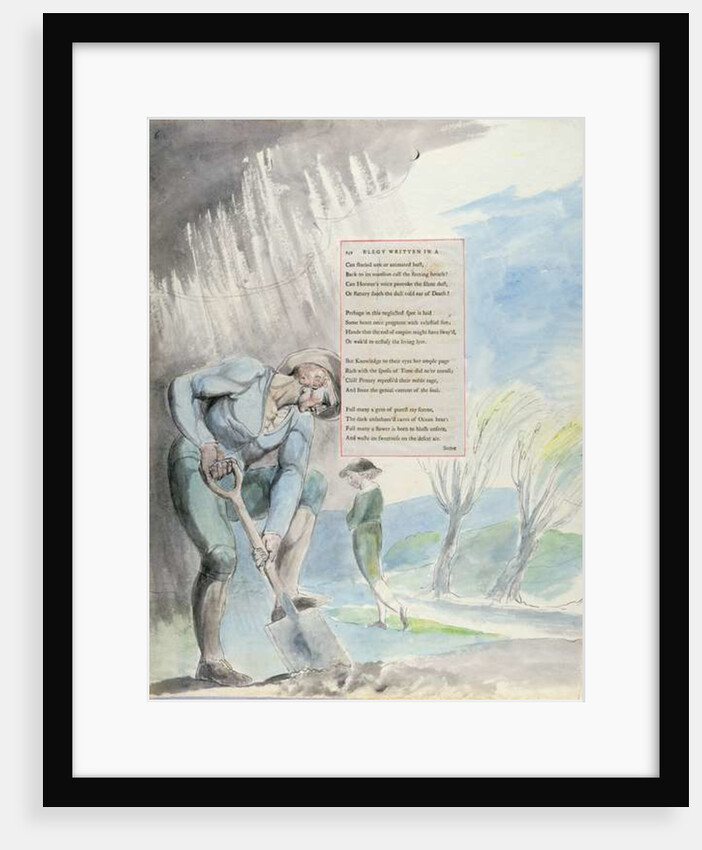 Elegy written in a Counrty Church-Yard, design 110 from 'The Poems of Thomas Gray', 1797-1798 by William Blake