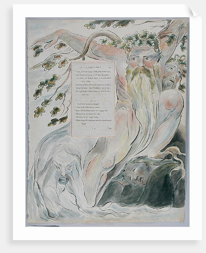 The Bard: A Pindaric Ode, design 57 from 'The Poems of Thomas Gray', 1797-98 by William Blake