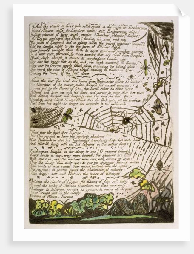 And the clouds & fires... by William Blake