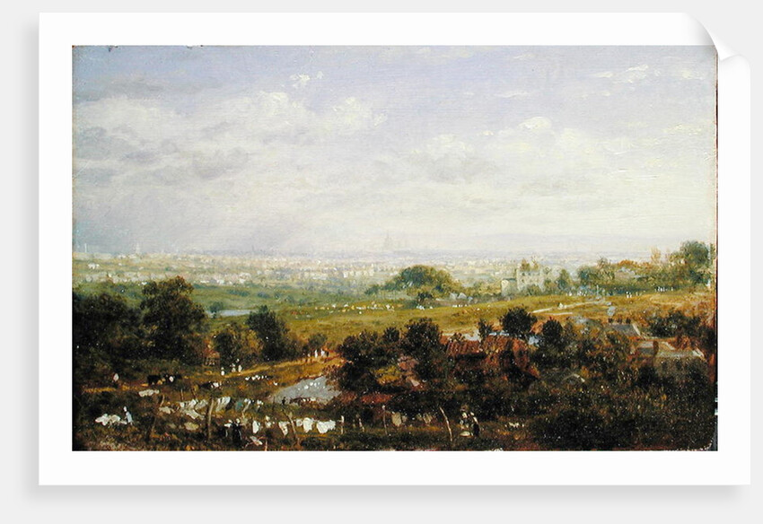 London from Islington Hill, c.1820-30 by Frederick Nash