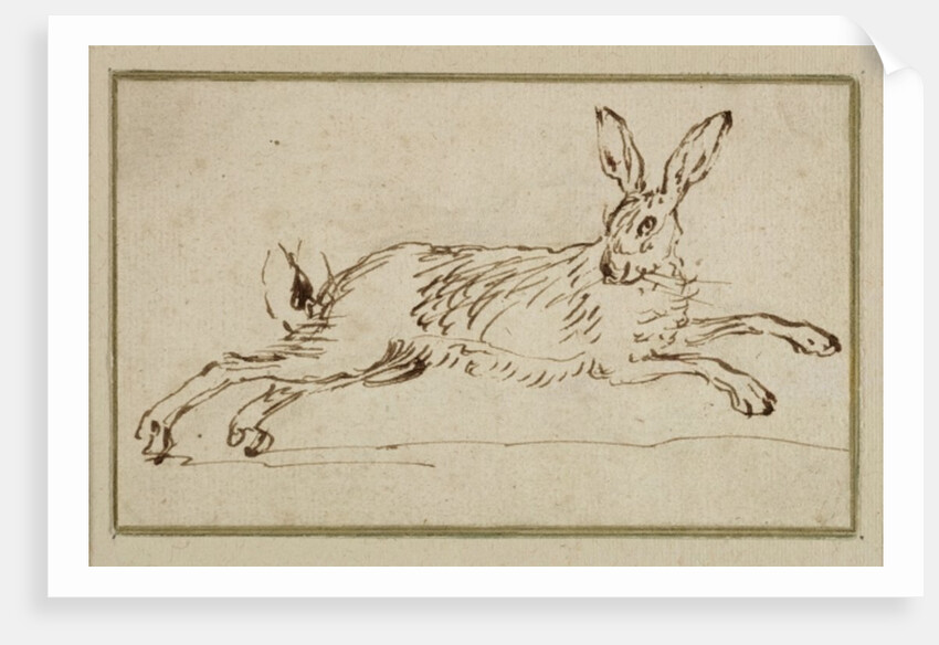 A Hare Running, With Ears Pricked by James Seymour