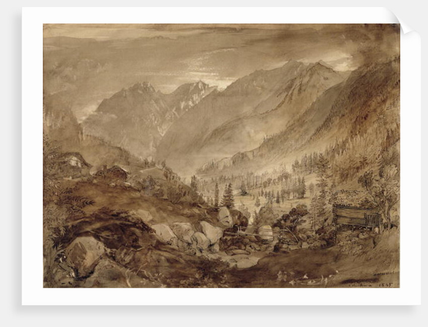 Mountain Landscape, Macugnaga, 1845 by John Ruskin