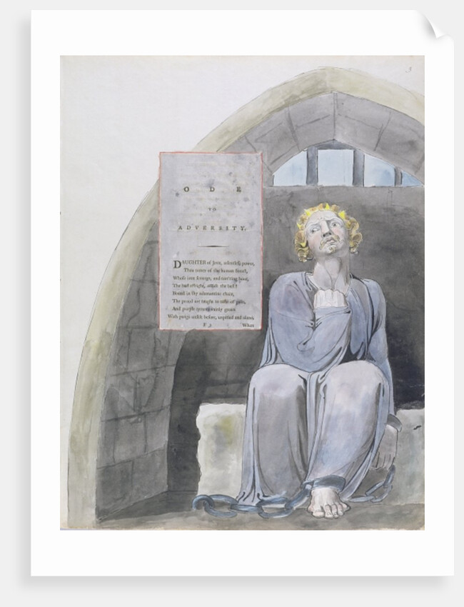 Ode to Adversity, design 37 from 'The Poems of Thomas Gray', 1797-98 by William Blake