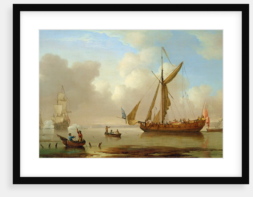 Royal Yacht becalmed at Anchor by Peter Monamy