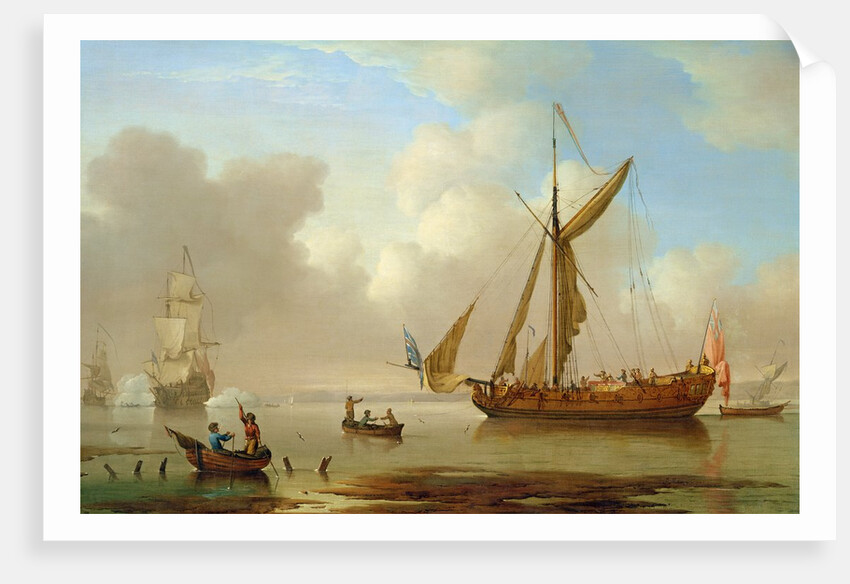 Royal Yacht becalmed at Anchor by Peter Monamy