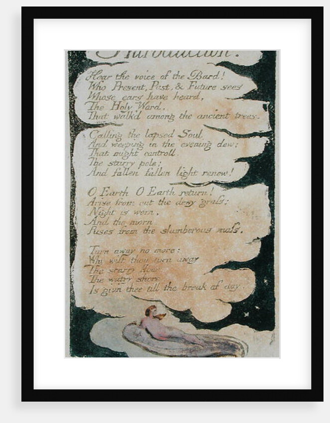 Introduction, plate 33 from 'Songs of Experience,' 1794 by William Blake