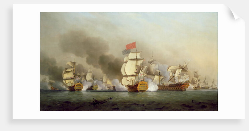 Vice Admiral Sir George Anson's Victory off Cape Finisterre, 1749 oil on canvas) by Samuel Scott