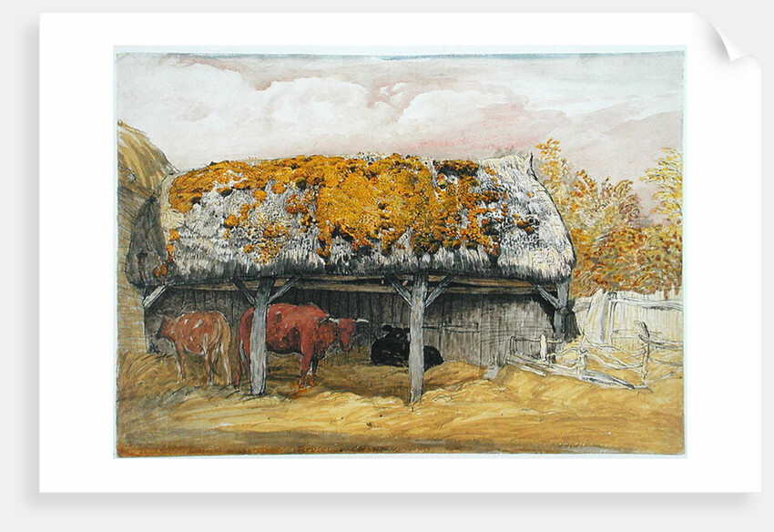 A Cow Lodge with a Mossy Roof, c.1829 by Samuel Palmer