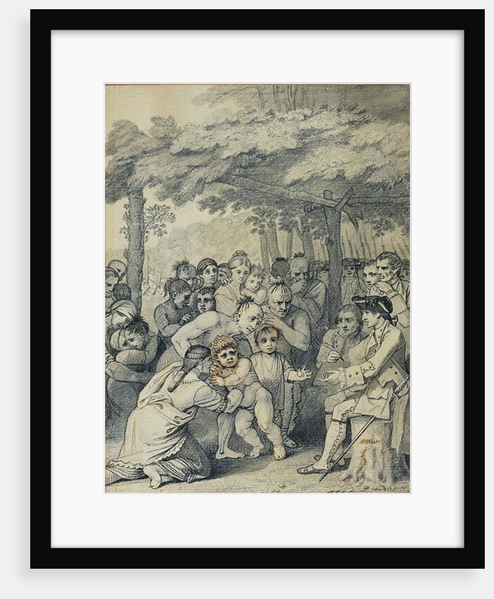 The Indians Delivering up the English Captives to Colonel Bouquet near his camp at the folks of Muskingum, North America in November 1764, c.1769 by Benjamin West