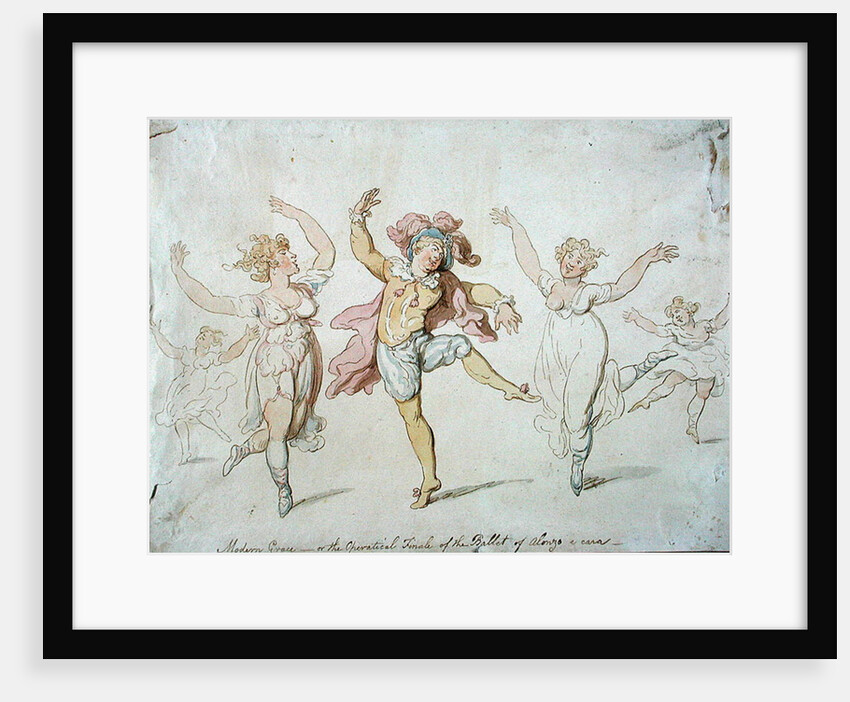 Modern Grace or, The Operatical Finale of the Ballet of 'Alonzo e caro' by Thomas Rowlandson