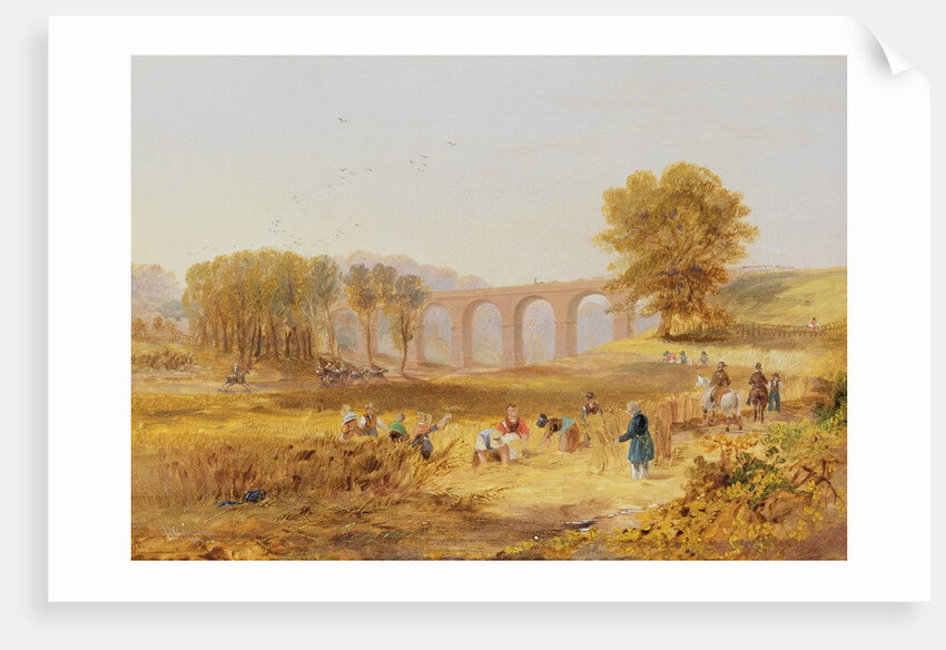 Corby Viaduct, the Newcastle and Carlisle Railway, 1836 by John Wilson Carmichael