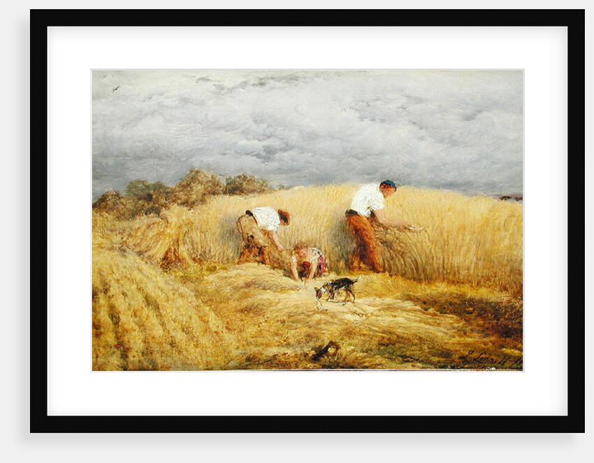 A finished study for 'Reaping', 1858 by John Linnell