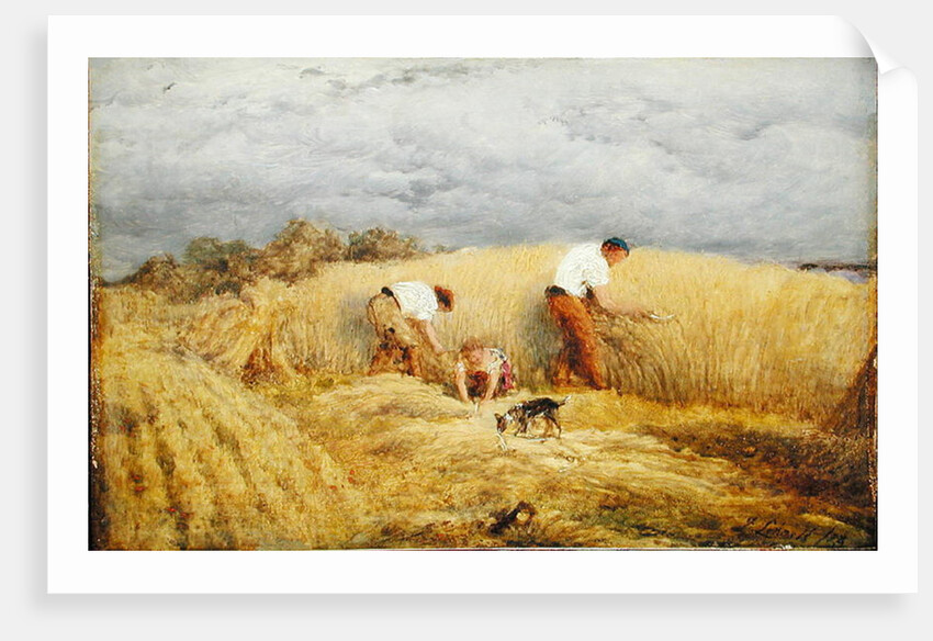 A finished study for 'Reaping', 1858 by John Linnell