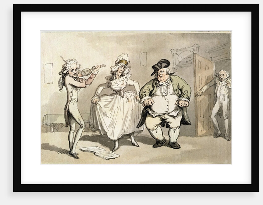 Private practice previous to the ball by Thomas Rowlandson