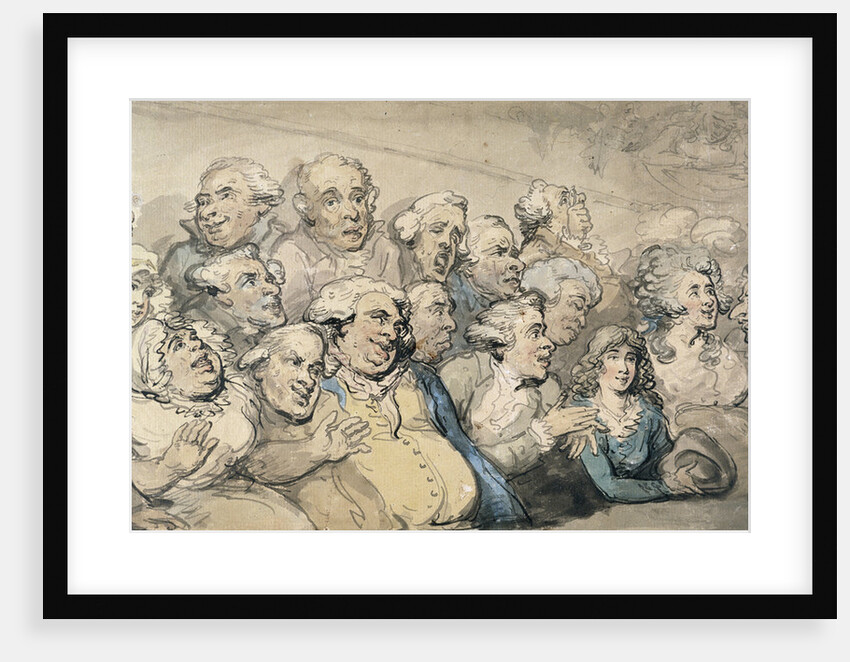An Audience at Drury Lane Theatre by Thomas Rowlandson