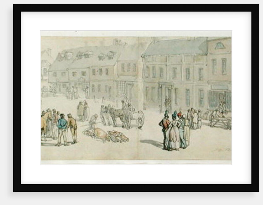The High Street on Market day, Newport, Isle of Wight, c.1797-1800 by Thomas Rowlandson