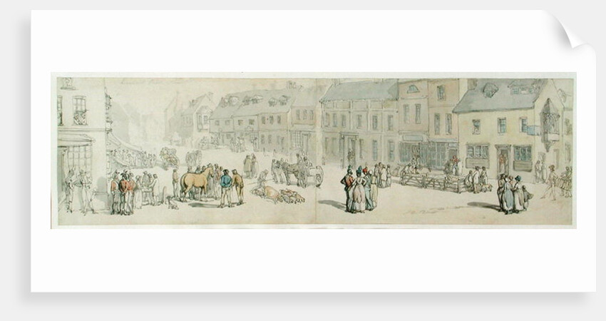 The High Street on Market day, Newport, Isle of Wight, c.1797-1800 by Thomas Rowlandson